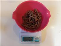 (6)重さも、4倍の100gになりました。 (6)重さも、4倍の100gになりました。